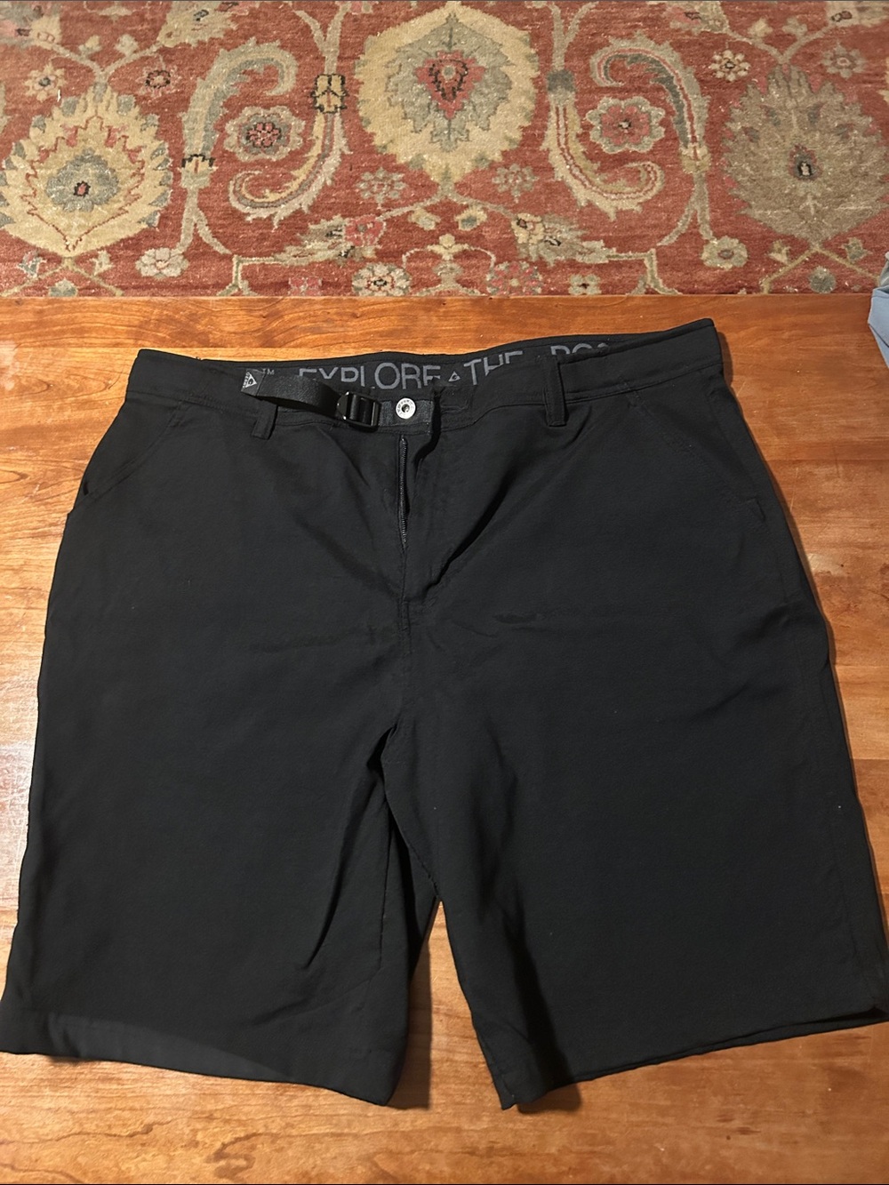 Gerry Black Men's Hybrid Shorts with Integrated Belt